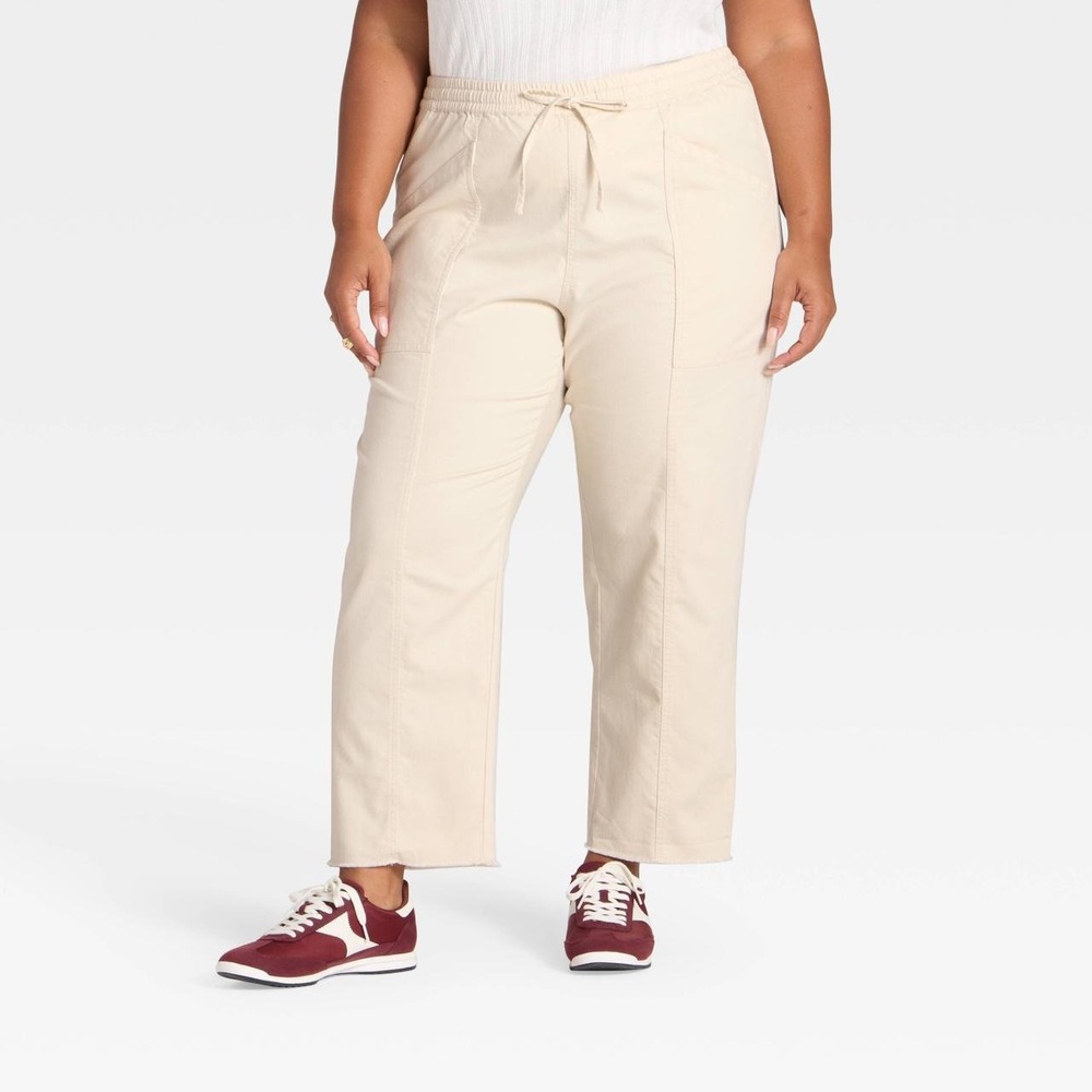 Universal Thread Women's Mid-Rise Tie-Waist Pull-On Pants